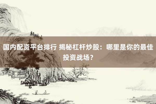 国内配资平台排行 揭秘杠杆炒股：哪里是你的最佳投资战场？